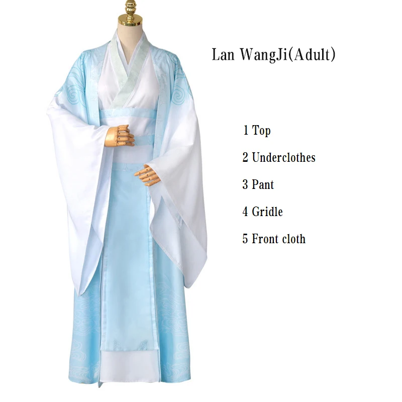 Аниме Mo Dao Zu Shi The Untamed главная роль Косплей Костюм Wei WuXian Lan Wangji Xue Yang Cos Grandmaster демонического культивирования - Цвет: Lan WangJi(Adult)
