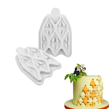 

New Style Fondant Cake Decoration Surrounding Border Silicone Mould Modern Simplicity Fabric Bakery Chocolate Mold Stereo Cloud