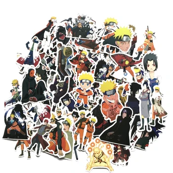 

63 pcs Anime Naruto Uzumaki Sasuke Uchiha Stickers for Mobile Phone Laptop Luggage Suitcase Guitar Skateboard Car Decal Stickers