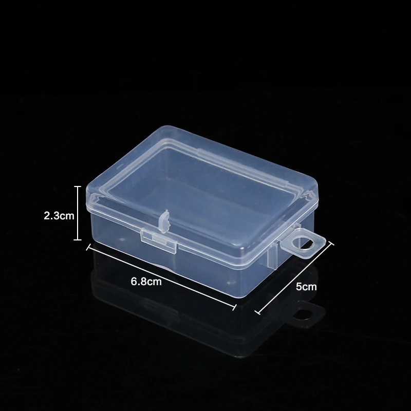 10Pcs Mini Transparent Plastic Small Box Hook Jewelry Earplug Storage Box DIY Cross Stitch Sewing Supplies Storage Box Container electrician tool bag