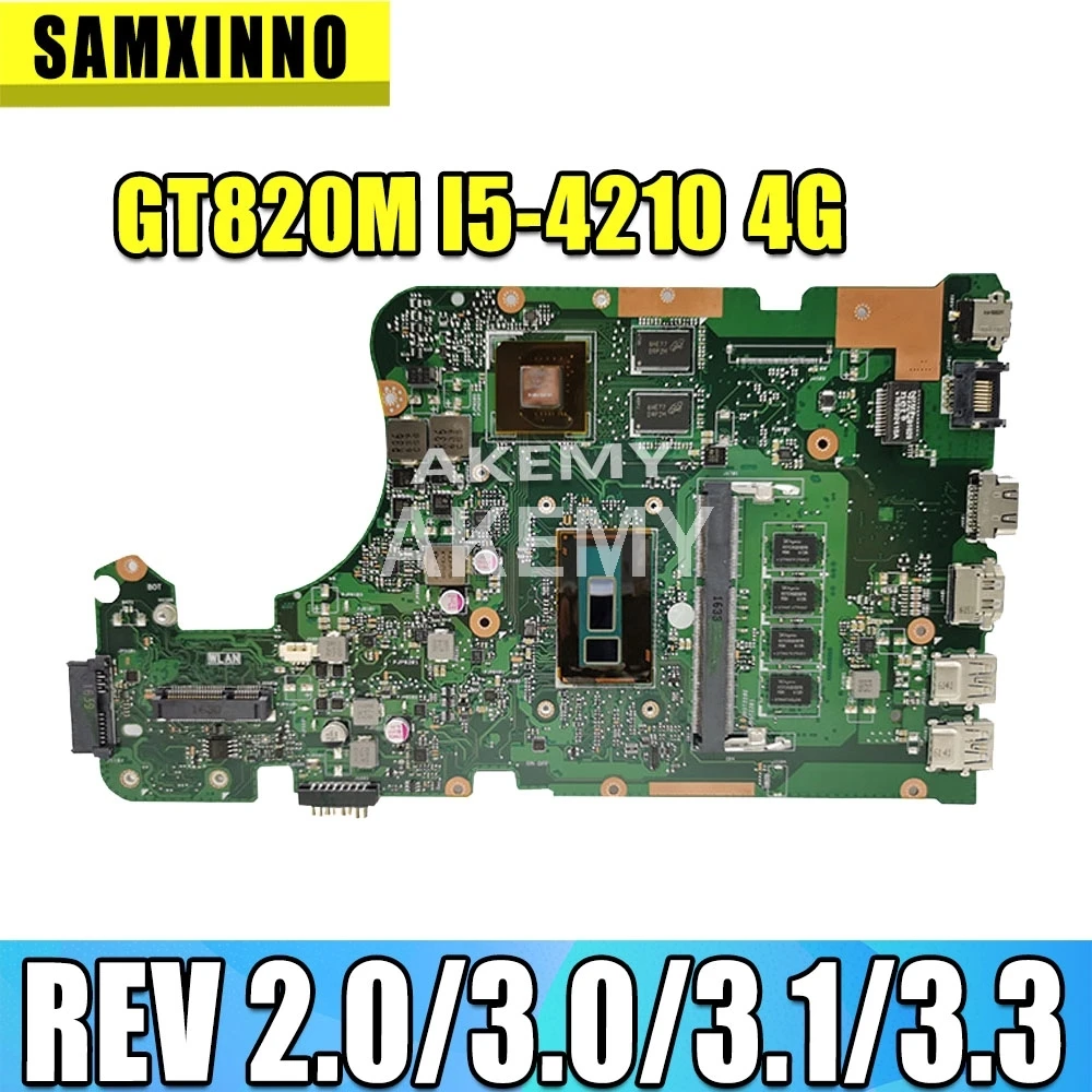 X555LJ для For Asus X555L X555LD X555LDB X555LP X555LF материнская плата ноутбука 4G I5 4210U памяти GT820M 2G 100%
