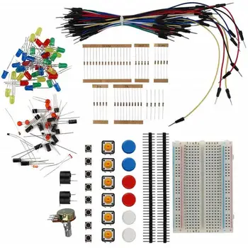 

Resistance Buzzer Breadboard LED Starter Kit For Electronic DIY Kit Microcontroller Expansion Panel Kit