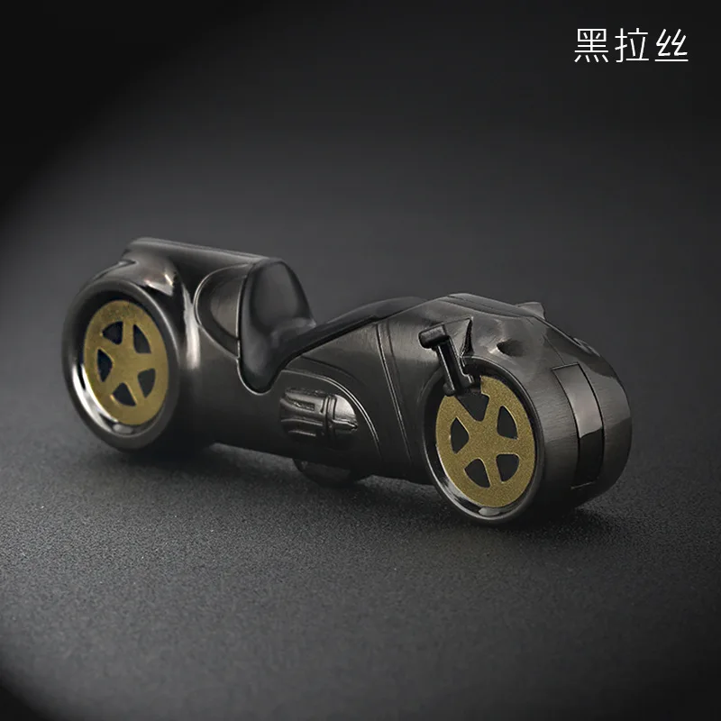 Black Ультратонкая модель мотоцикла USB электронные зажигалки для курения двухсторонний двигатель перезаряжаемая сигарета плазменная дуговая электрическая зажигалка - Цвет: Black
