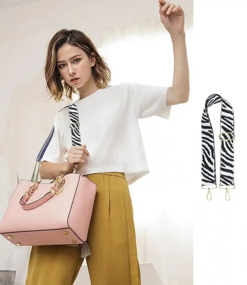 Zebra Pattern Bag Straps Camouflage Handbag Belt Wide Replacement Shoulder Bag Strap accessories for bags Adjustable Belt 130cm