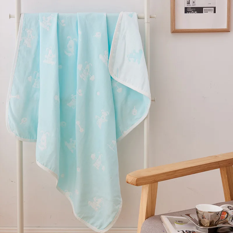 

Bed Sheet Soft Cotton Three Layer Tencel Series Blanket Infant Air Conditioner Blanket Towel Blanket Multi-functional