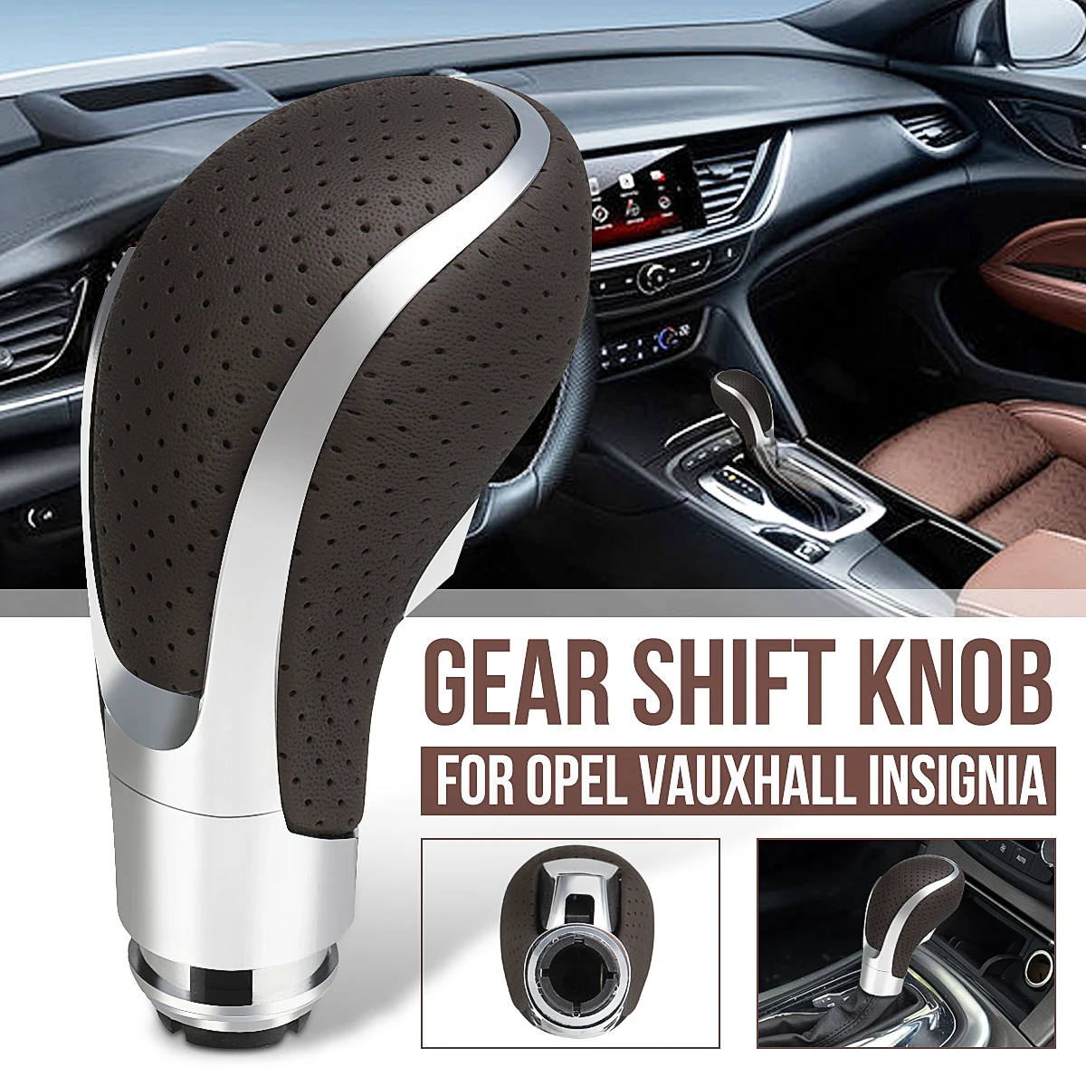 Automatic Transmission Car Gear Shift Knob Plastic+PU Leather for Buick Regal 1x