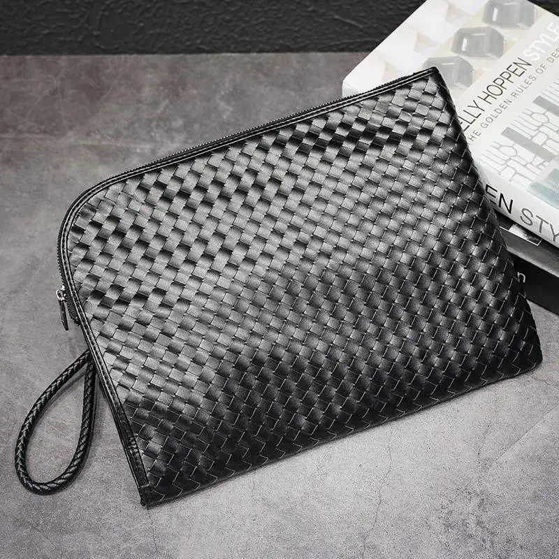New Pattern Genuine Leather Business Briefcase Men Handbag Clutch Bag Large Capacity A4 Document Bags Ipad Package Laptop Bag