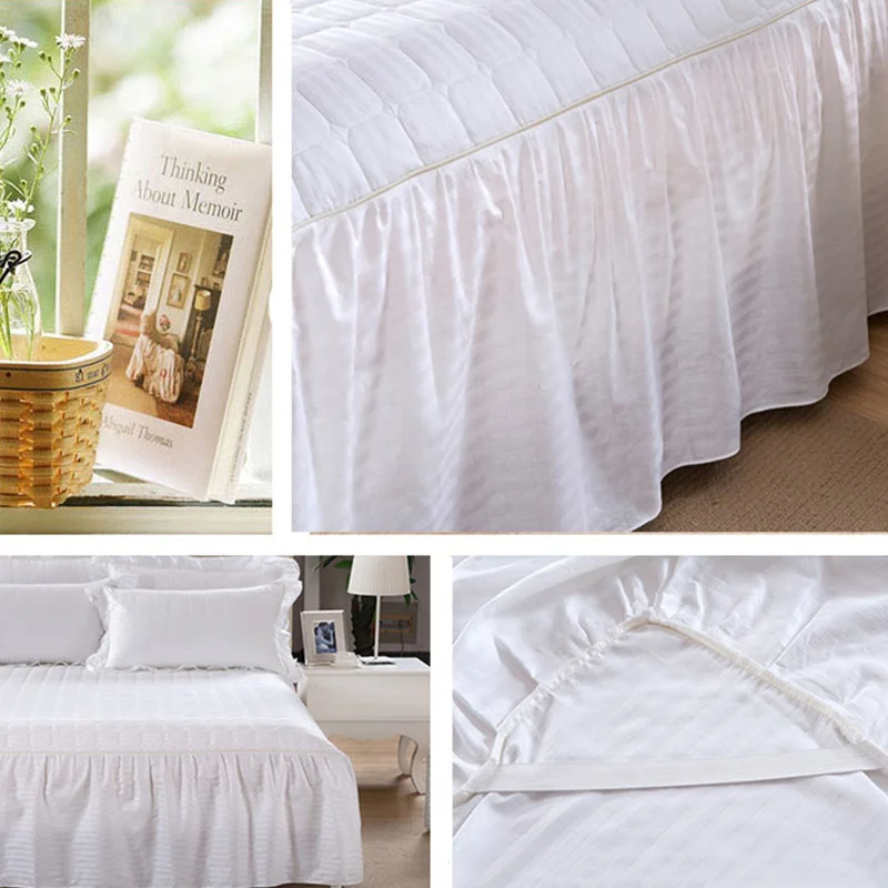 New Arrival Bedspread Bed Skirt Home Hotel Bed Skirt Bed Cover Bedding Bed Skirt Solid Sheet Cover Home Textile