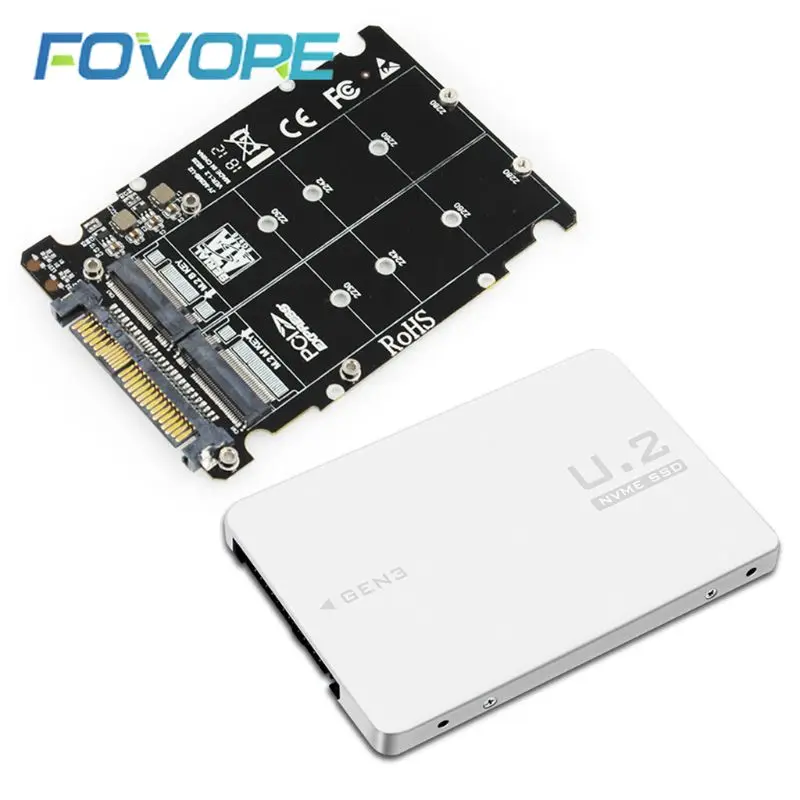Adaptador de SSD M.2 a U2 2 en 1, M2, NVMe, SATA-Bus, NGFF, SSD a PCI-e, U.2, SFF-8639, PCIe M2, convertidor adaptador para ordenador de sobremesa