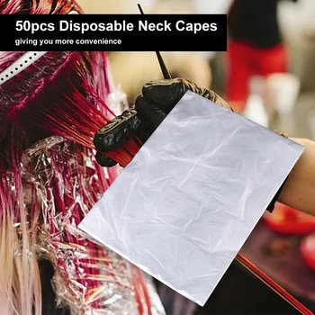 

50pcs Disposable Cape Hairdressing Tool Neck Cape Apron for Hair Salon Shampoo Cape Hair Dye Cape Barber Coloring Cape