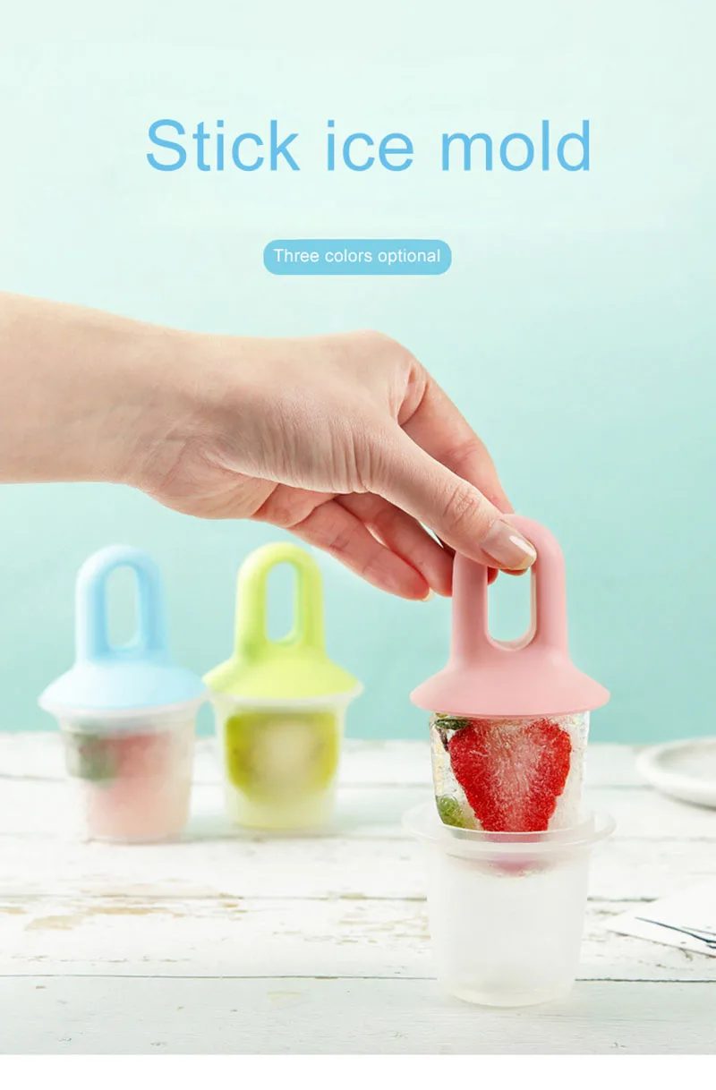 DIY Форма для изготовления мороженого Милая для заморозки мороженого на палочке модель розовый зеленый синий Бытовая DIY кухонные принадлежности мини-морозильник модель инструмента h2
