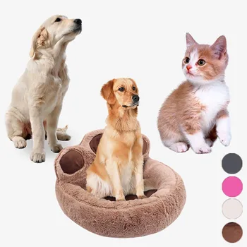 

Pet nest kennel cat nest Mat Dog Cat Winter Warm Sleeping Bag Bear Claw Pet Bed Calming Dog Bed Detachable Pet accessories 2019