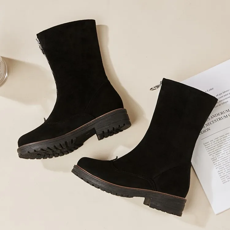 

Big Size 9 10 11 12 boots women shoes ankle boots for women ladies boots shoes woman winter Front zipper