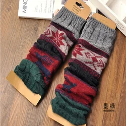 Women 's Autumn Winter Bohemian Ethnic-Style Deer Snowflake Foot Sock Hosiery Kneecap Boot Cover Pantyhose Bunching Socks