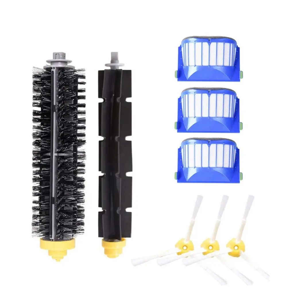 

For iRobot roomba Sweeping Machine Accessories 600 Series Set (3 Side Brush +3 Filter +1 Roll Brush +1 Rubber Brush)