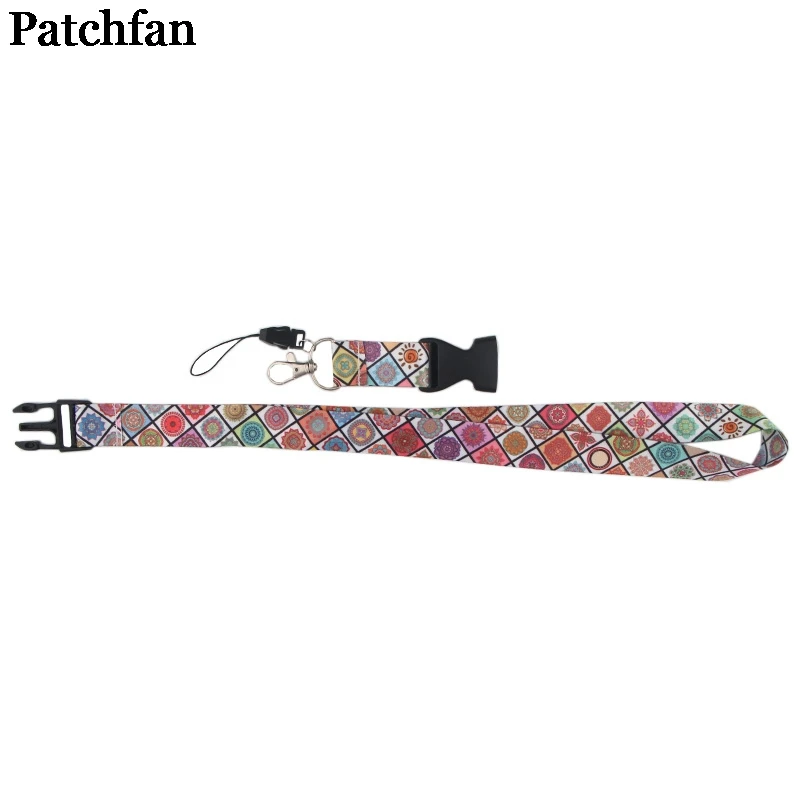 Patchfan винтажный узор шнурок Пара ID пропуск карты значок мультфильм шеи ремни гимнастические ключ мобильный телефон USB держатель веб-сайт A2333
