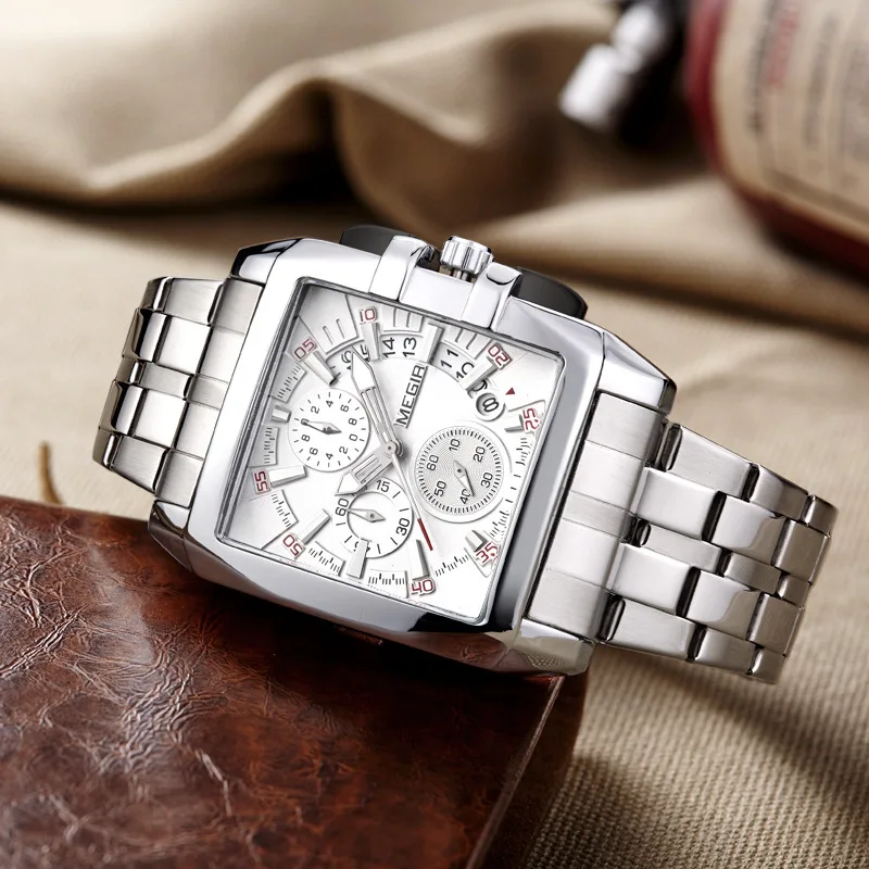 

New 2020 Man Quartz Watches Steel Bring Men Wrist Watch Motion Outdoors Male Surface Square Wrist Sports Watch 2018G