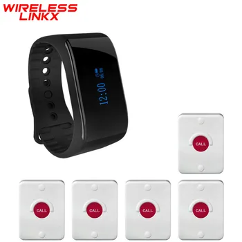

Wirelesslinkx Wireless Caregiver Pager Patient Calling Button System Waterproof Hospital Nurse Calling Wrist Watch Pager