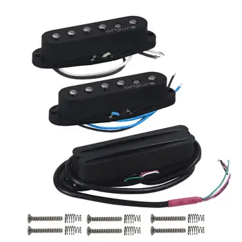

OriPure 3PCS Alnico 5 Single Coil & Dual Coil Pickups Neck / Middle / Bridge Set for SSS Strat Style Guitar