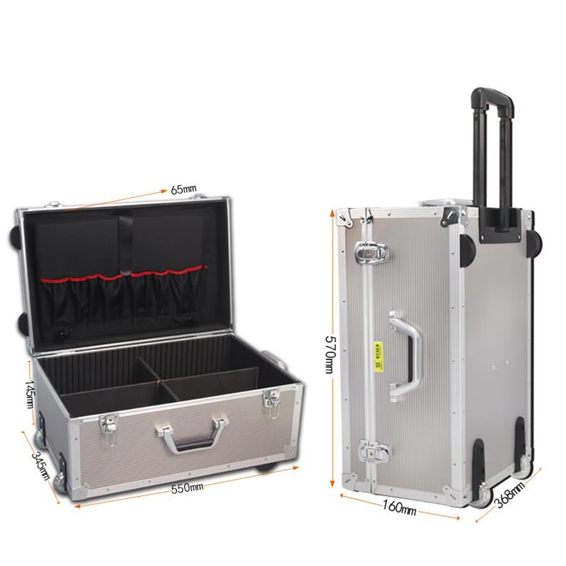 TRAVEL TALE large aluminium luggage suitcase hard trolley case tool