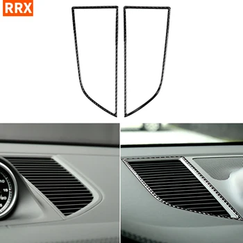 

For Porsche Macan Cayenne 2015-2018 Carbon Fiber Car Dashboard Air Conditioning Vent Frame Decoration Cover Trim Car styling