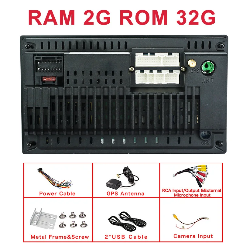 Автомобильный радиоприемник 2G+ 32G 2Din Android 8,1 Универсальный 1080 P gps навигация " сенсорный экран Wifi Bluetooth SWC Зеркало Ссылка RDS FM AM OBD 2 - Цвет: 2G 32G