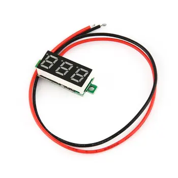 

1/2pcs 2.5-30V 0.28in 2 Wire LED Digital Display Panel Voltmeter Electric Voltage Meter for Auto Battery Car Motorcycle