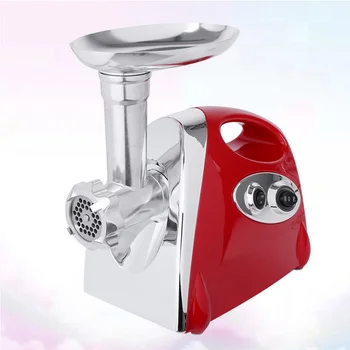 

1 pc Electric Meat Grinder Fashion Safe Simple Red Mincer Kitchen Utensil with Handle for Restaurant Home
