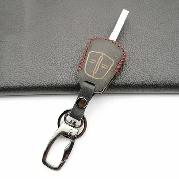 

100% leather car key case Keyboard cover For Opel Vauxhall Corsa Meriva Agila Straight remote control car keys accessories shell