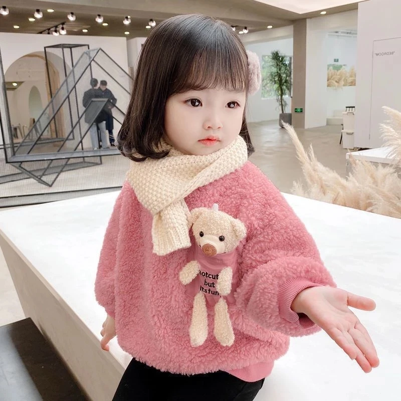 Year Baby Girls Sweatshirt Spring Autumn Warm Fleece