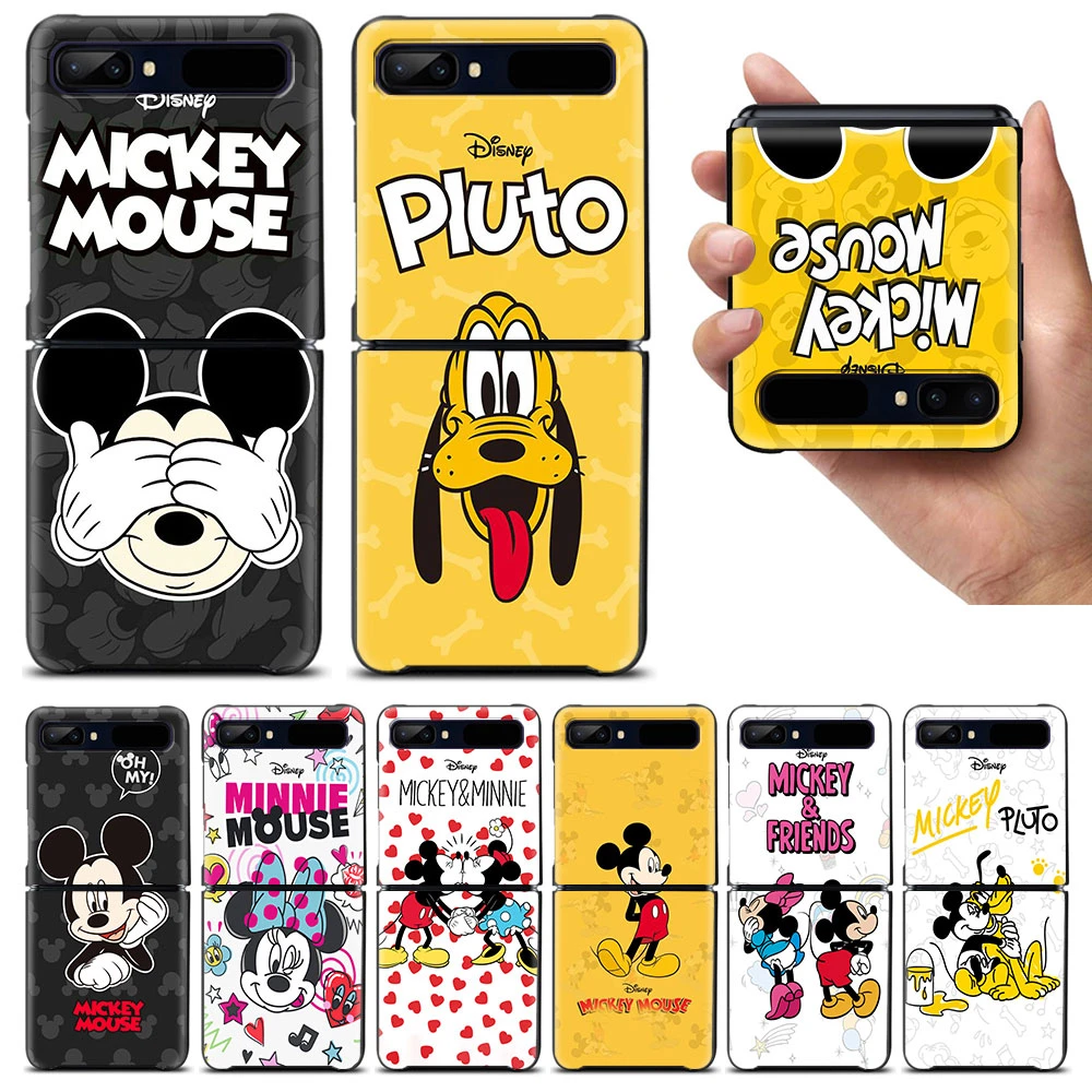 Lovely Disney Mickey Shockproof Cover for Samsung Galaxy Z Flip Flip3 5G Black Phone Case Shell Hard Fundas Coque Capa case for samsung z flip 3