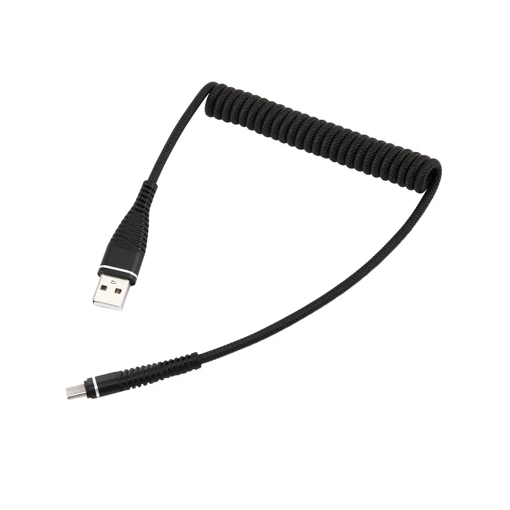 USB-C Type C Cable stretched Coiled Spring Spiral Type-C Male Extension Cord Data Sync Charger Wire Charging For Samsung | Электроника