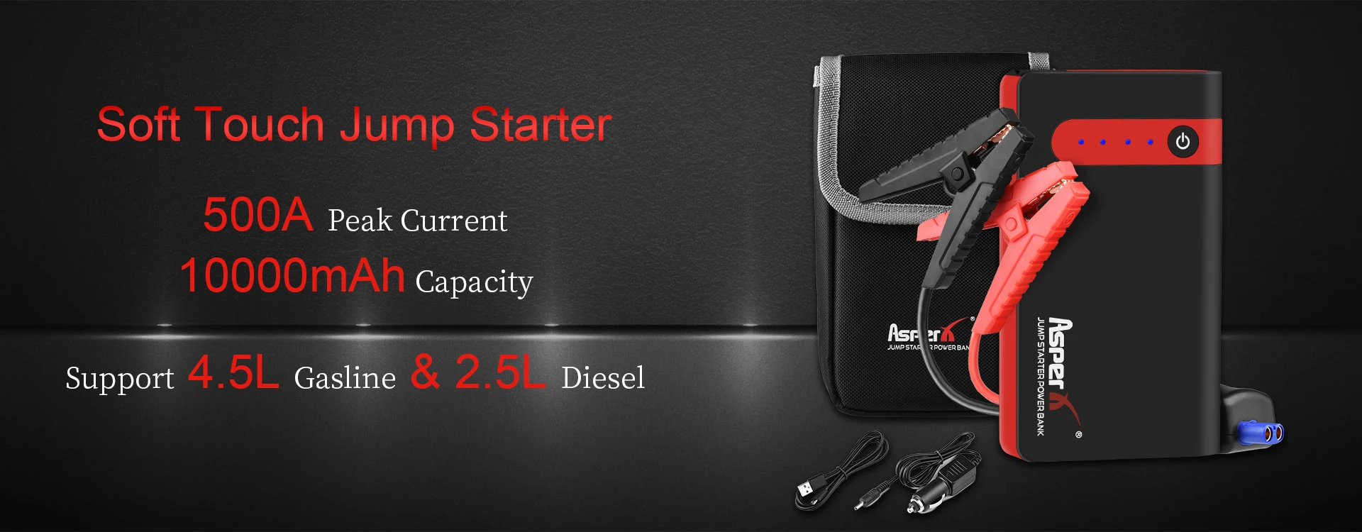 AsperX Jump Starter Power Bank 4500 A 12 V (up to All Petrol or