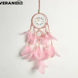 Hot Selling Dreamcatcher White Bell Wind Chime Pendant Inheritant Celebrity Style Car Mounted Pendant Classmates Gift XR097