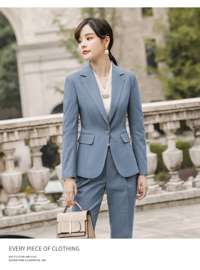 Профессиональный женский костюм, 2019 новый модный осенний ol темперамент, костюм, женский корейский стиль, женские костюмы, комплект из 2