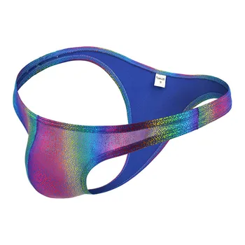 

Men Sexy Underwear rainbow Briefs tanga Fitness Bulge Pouch Sexy Gay Underwear Brand Soft cueca Underpants ropa interior hombre