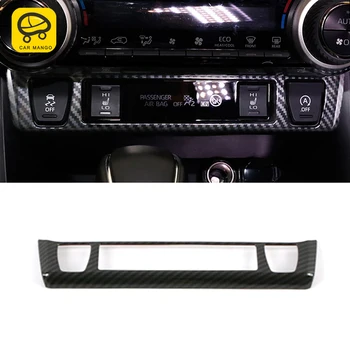 

CarManGo For Toyota Rav 4 XA50 2019 2020 Car Center Console Button Switch Panel Cover Trim Frame Sticker Interior Accessories