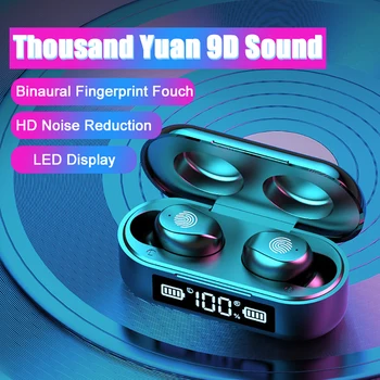 

Wireless Bluetooth Earphone with Microphone Sports Waterproof Wireless Headphones Headsets Touch Control Music Earbuds For Phone
