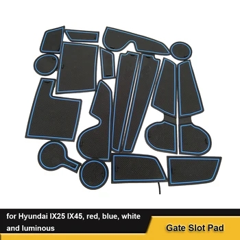 

For hyundai Creta IX25 IX45 SONATA 9 2018 2019 2020 Car Accessories Rubber Mat Door Mat Interior Anti-slip Cup Pad Gate Slot Pad
