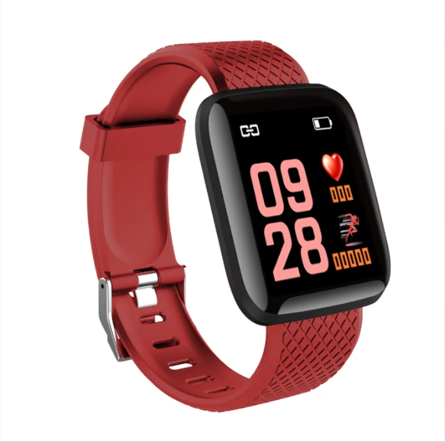 

New Style 116 Plus Smart Bracelet Step Count Heart Rate Blood Pressure Call Information Push Bluetooth Photo Shoot Sports Waterp