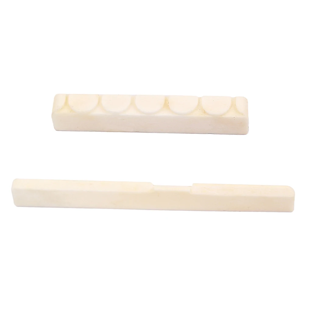 1 Set Guitar Bone Bridge Saddle Blank&Nut for Classical Guitar Parts Accessories