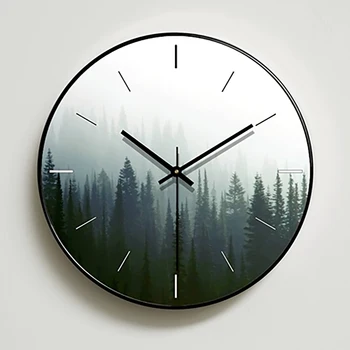 

Nordic Round Bed Room Wall Clock Metal Brief Living Room Silent Bedroom Clock 16 Inch Reloj Mural Wall Watches Home Decor WKP551