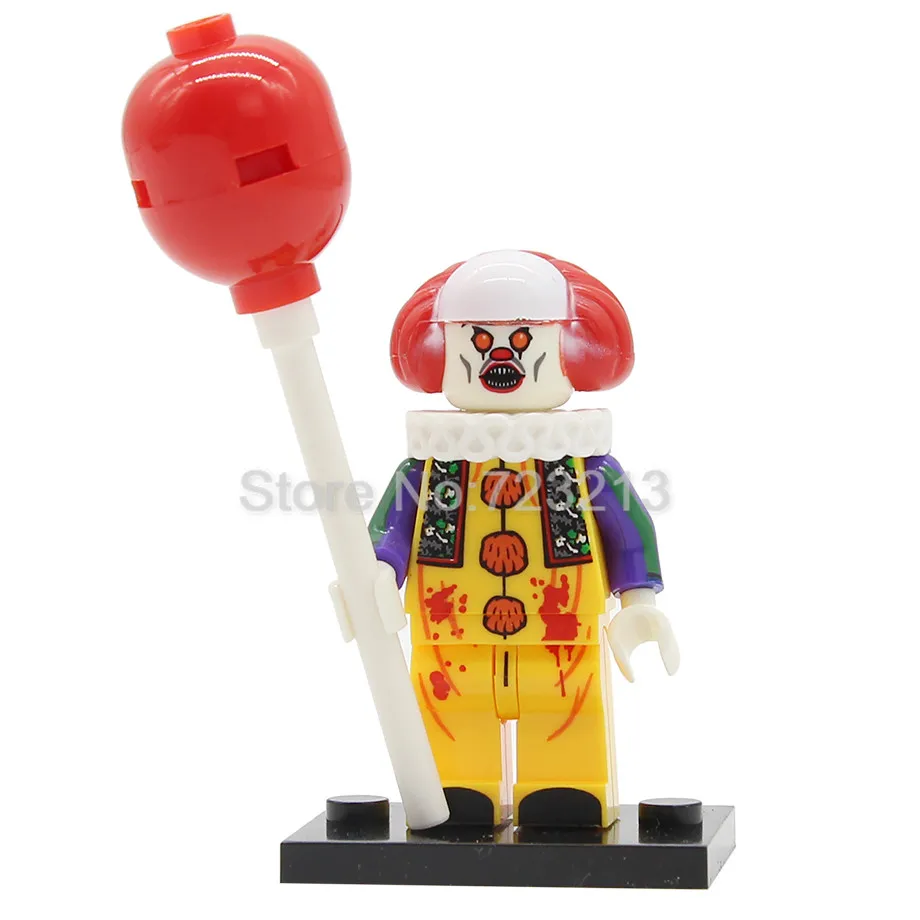 Фильм это фигурка Одиночная Pennywise Stephen King's It Beverly Marsh Джордж Mike Hanlon модель клоуна строительные блоки кирпичи игрушки - Цвет: Pennywise