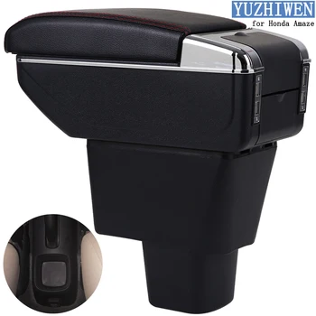 

For Honda Amaze Armrest Box Amaze Universal Car Central Armrest Storage Box cup holder ashtray modification accessories