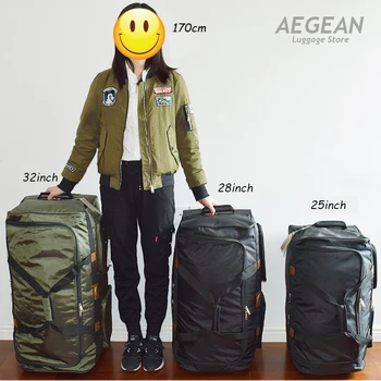 

32-inch Oversized luggage case Two-wheels travel suitcase Luggage backpack