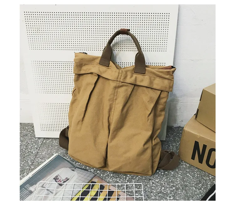 Retro Large Capacity Soft Canvas Women's Backpacks Fashion Student Schoolbag Teenager Girl Travel Backpack Sac A Dos 2021 New