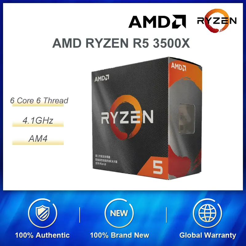 Процессор AMD RYZEN R5 3500X 6 ядер нитей с игровой материнской платой ASUS TUF игровая