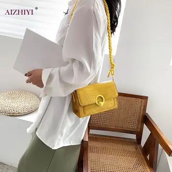 

Youth Ladies Small Square Bag PU Leather Crossbody Bags Women Chain Travel Shoulder Messenger Purse Handbags