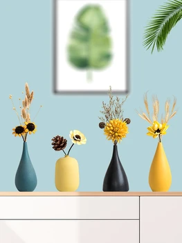 

B-LIFE Modern Minimalist Creative Ceramic Vase-Frosted Texture Elegant Design Decorative OrnamentsHome Accessories Living Room