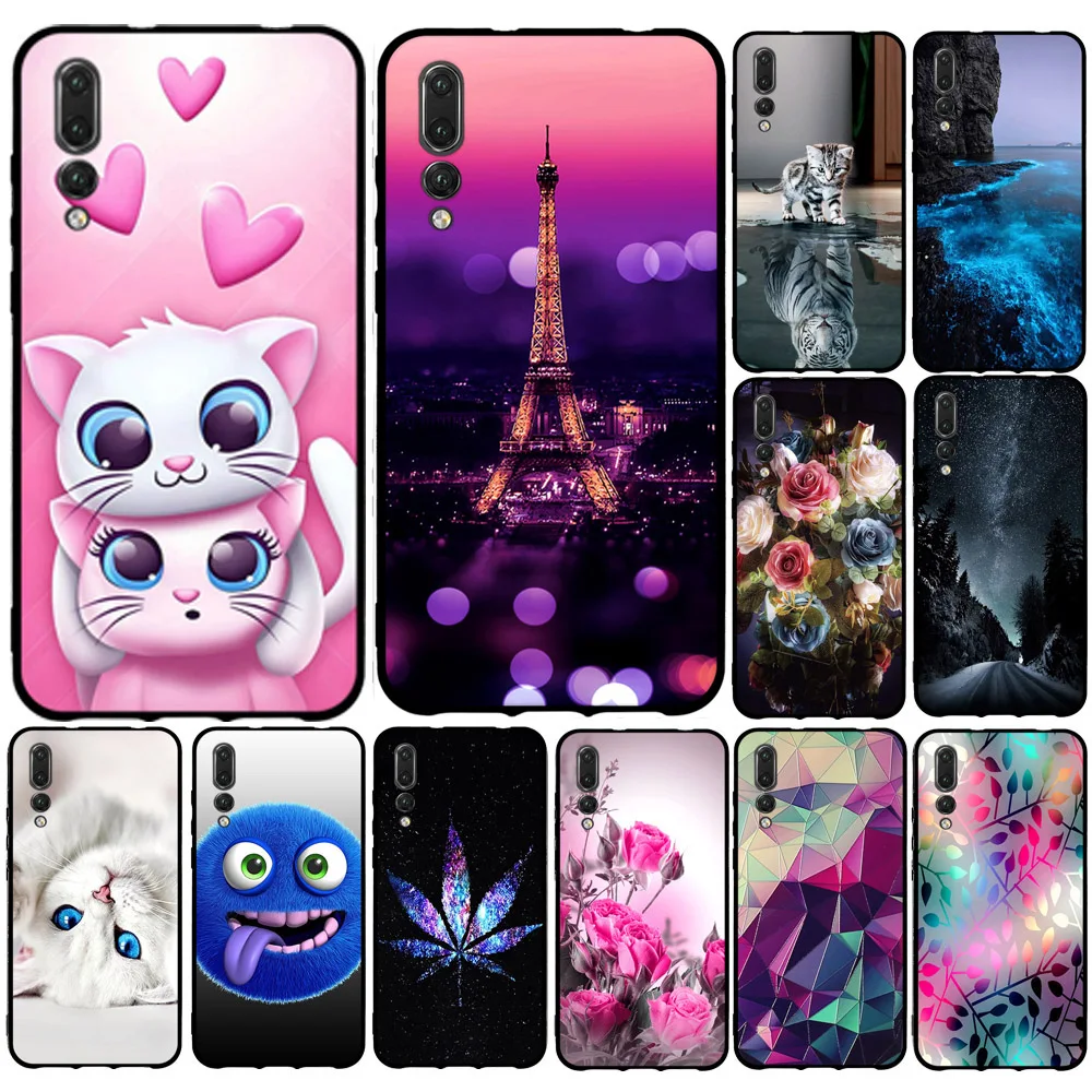 Мягкий силиконовый чехол для Huawei P20 Pro задняя рамка Plus TPU с узором телефона 6 1 дюйма